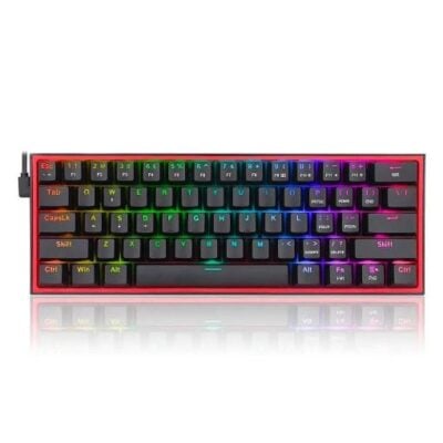 Πληκτρολόγιο Redragon K617 Fizz Custom Red Switches RGB Black