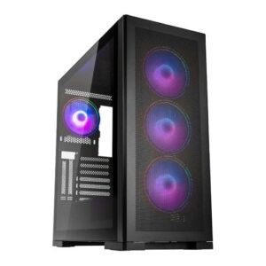 Kolink Unity Meshbay ARGB Tempered Glass with 4 Pre-Installed Fans & Controller Black PGW-CH-KOL-120